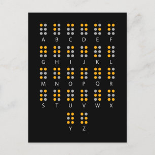 Braille Alphabet Blind Art Briefkaart