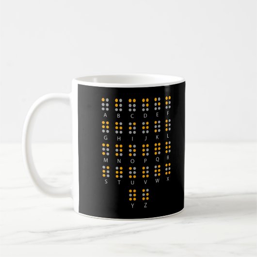Braille Alphabet Blind Art Koffiemok (Links)