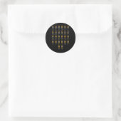 Braille Alphabet Blind Art Ronde Sticker (Tas)