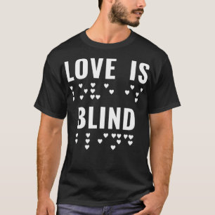 Braille Blind Visueel Verminderde Liefde Valentijn T-shirt