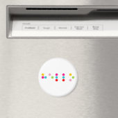 Braille blinde taalalfabet hallo tekst magneet (Insitu (Vaatwasser))