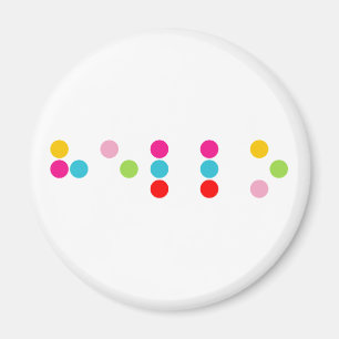 Braille blinde taalalfabet hallo tekst magneet