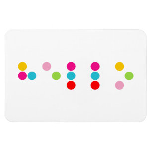 Braille blinde taalalfabet hallo tekst magneet