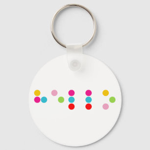 Braille blinde taalalfabet hallo tekst sleutelhanger