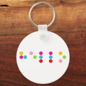 Braille blinde taalalfabet hallo tekst sleutelhanger (Voorkant)