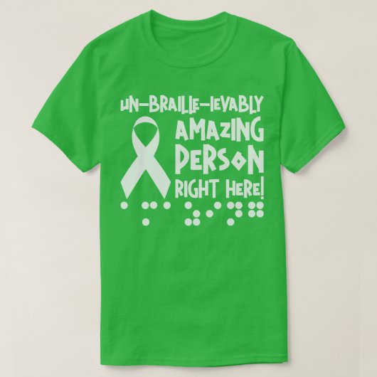 Braille Blindness Awareness Visual Impaign T-shirt (Design voorkant)