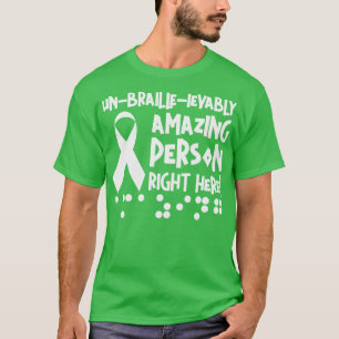 Braille Blindness Awareness Visual Impaign T-shirt