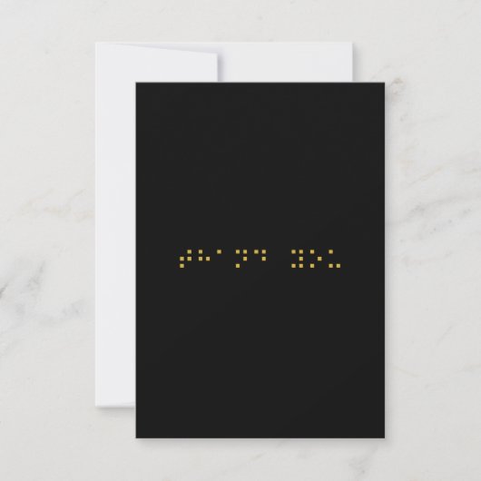 Braille Code Dank u kaart (Voorkant)