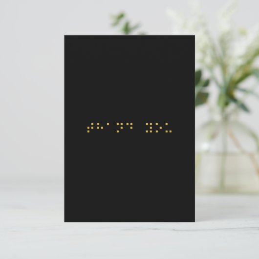 Braille Code Dank u kaart (Staand voorkant)