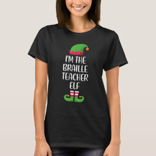Braille Leraar Elf Kerst Familie Matching Groep T-shirt