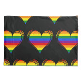 Braille "Love is Love" Rainbow Heart Kussensloop (Achterkant)