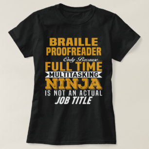 Braille Proofreader T-shirt