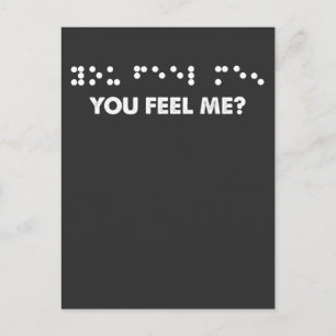 Braille Stippen Je voelt me braille letters Blind Briefkaart