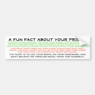 BRAIN 1 GEBRUIKEN - PRIMAIR BUMPERSTICKER