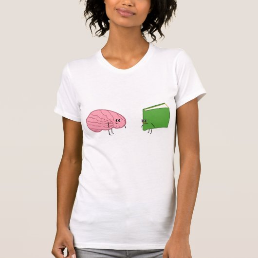 Brain <3 Boek T-shirt (Voorkant)