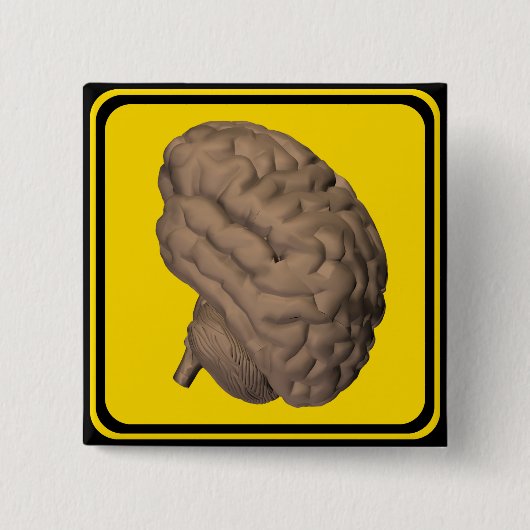 Brain Ahead. Vierkante Button 5,1 Cm (Voorkant)