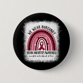 Brain Aneurysm Awareness Apparel Geweldige T-shirt Ronde Button 5,7 Cm