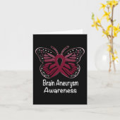 Brain Aneurysm Awareness Warrior Support Burgundy Kaart (Gele Bloem)