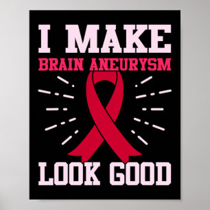 Brain Aneurysm Let goed op maand ondersteuning G Poster