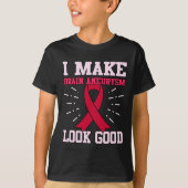 Brain Aneurysm Let goed op maand ondersteuning G T-shirt (Voorkant)
