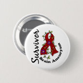 Brain Aneurysm Survivor 15 Ronde Button 5,7 Cm (Voorkant /achterkant)
