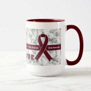 Brain Aneurysm Survivor Marked Coffee Mok