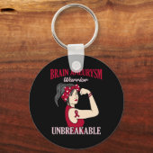 Brain Aneurysm Warrior Awareness Month Supporter G Sleutelhanger (Voorkant)