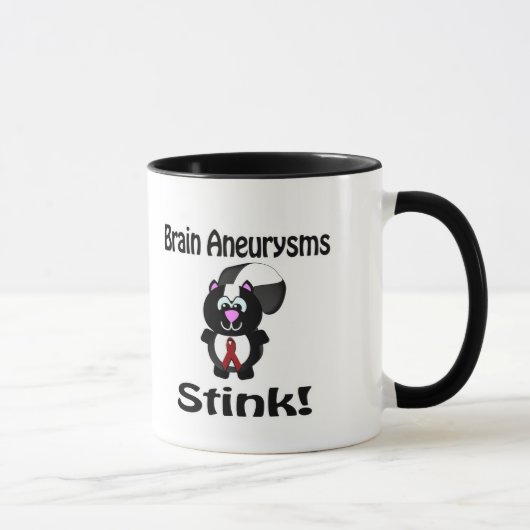 Brain Aneurysms Stink Skunk Awareness Design Mok (Rechts)