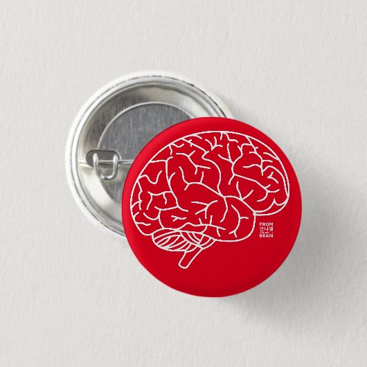 Brain Badge Ronde Button 3,2 Cm (Voorkant /achterkant)
