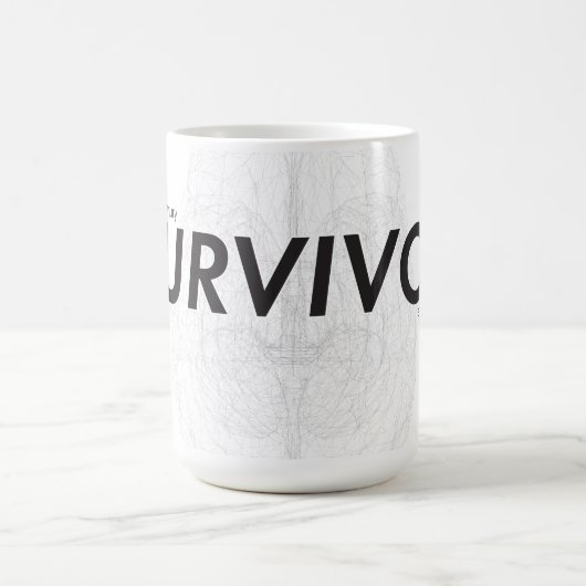 Brain Brain Brain Survivant Mug avec trait de lign (Centre)