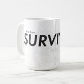 Brain Brain Brain Survivant Mug avec trait de lign (Devant gauche)