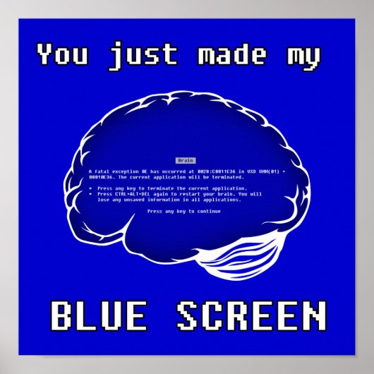 Brain BSOD Poster (Voorkant)