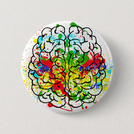 Brain Button Pin