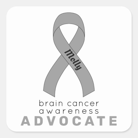 Brain Cancer Advocate Sticker Carré blanc (Devant)