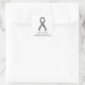 Brain Cancer Advocate White Square Sticker (Tas)