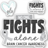 Brain Cancer Awareness Design ©GraphicLoveShop Sticker (Voorkant)