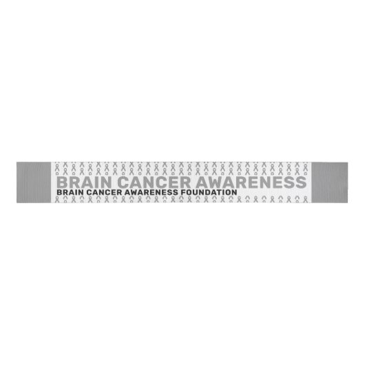 Brain Cancer Awareness Pattern Grosgrain Lint (Voorkant)