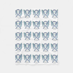 Brain Cancer Awareness Ribbon Fleece Chemo Blanket Deken