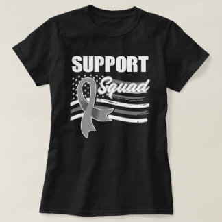 Brain Cancer Awareness Support Squad Amerikaanse v T-shirt