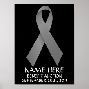 Brain Cancer Benefit Auction Ribbon Poster