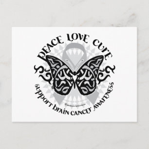 Brain Cancer Butterfly Tribal Briefkaart