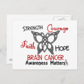 Brain Cancer Celtic Butterfly 3 Briefkaart (Voorkant / Achterkant)