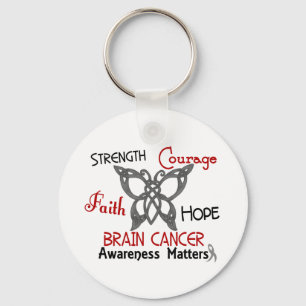 Brain Cancer Celtic Butterfly 3 Sleutelhanger