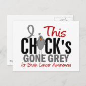 BRAIN CANCER Chick Gone Grey Briefkaart (Voorkant / Achterkant)