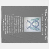 Brain Cancer Grey Awareness Ribbon Fleece Blanket Deken (Voorkant (Horizontaal))