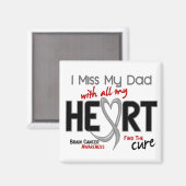 Brain Cancer I MISS MY DAD Magneet (Voorkant / Achterkant)