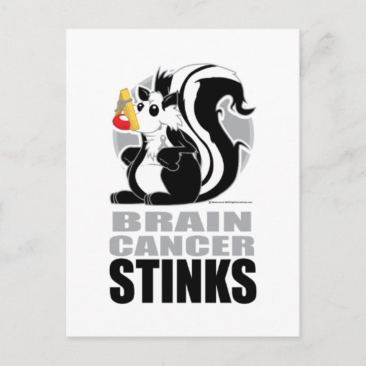 Brain Cancer Stinks Briefkaart (Voorkant)