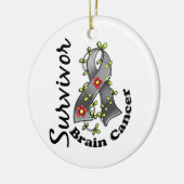 Brain Cancer Survivor 15 Keramisch Ornament (Links)