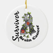 Brain Cancer Survivor 15 Keramisch Ornament (Achterkant)