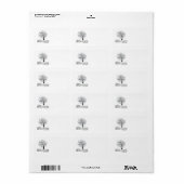 Brain Cancer Tree Etiket (Full Sheet)